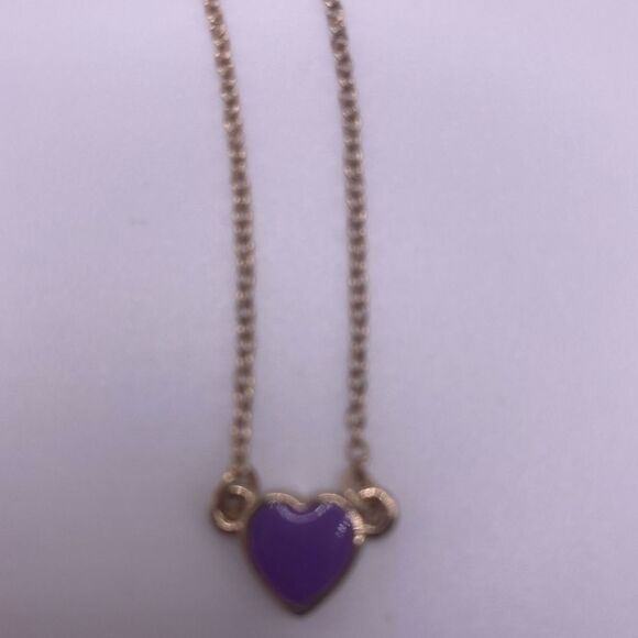 kate spade Jewelry - Kate Spade Purple Enamel Heart Necklace